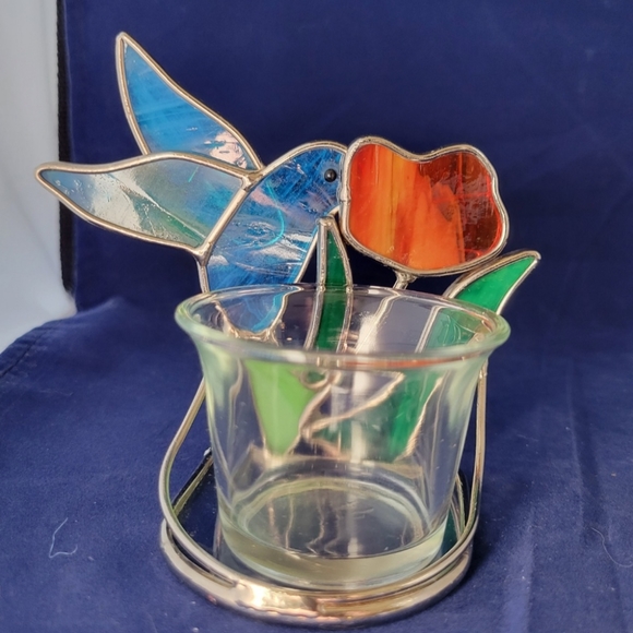 Hummingbird Stainglass Tealight Holder All Occasion/Holiday/Kids/Spring/Summer - Picture 9 of 14